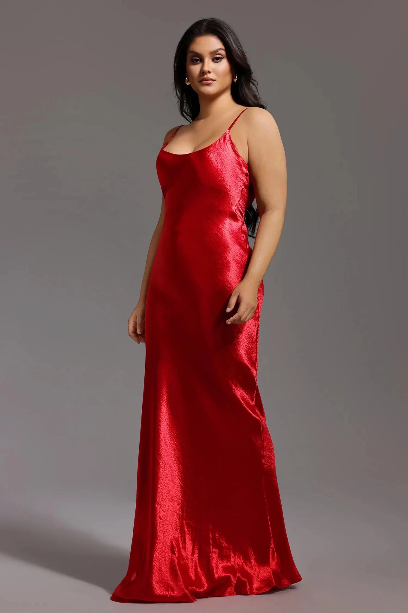 Emily Metallic Wine Maxi Dress - Styled Collective