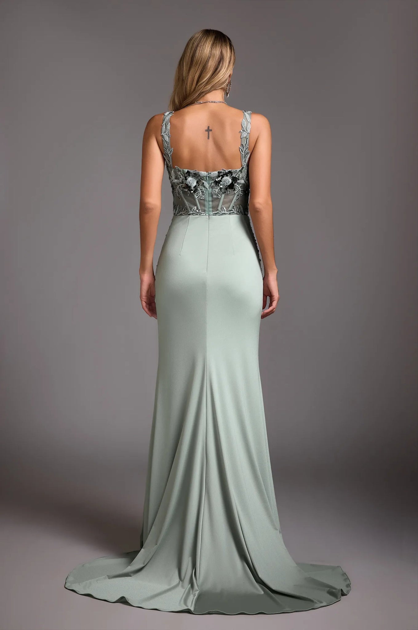 Galencia Embellished Cut - Out Maxi – Sage - Styled Collective