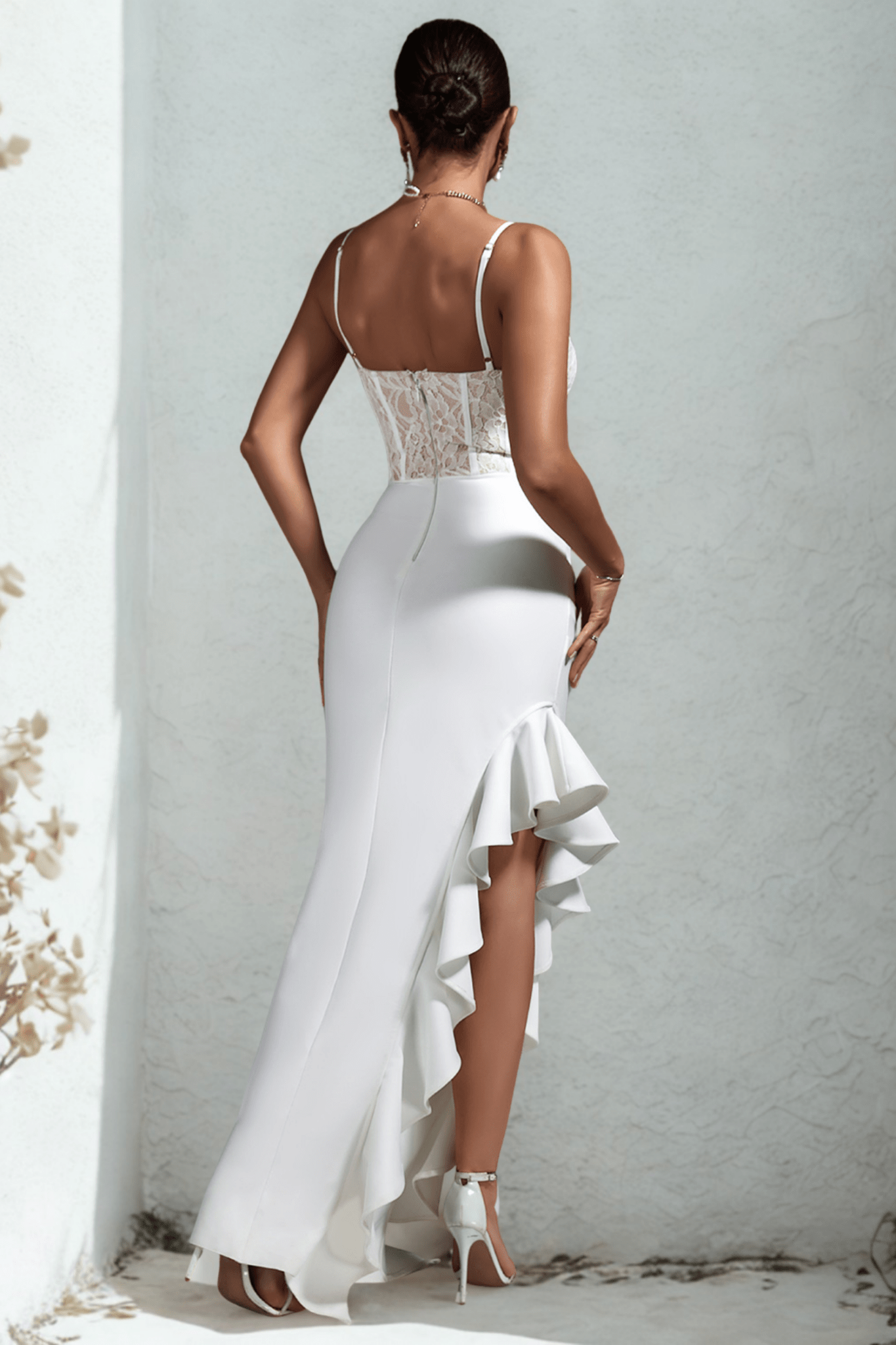 Irena Corset Ruffle Midi Dress - Styled Collective