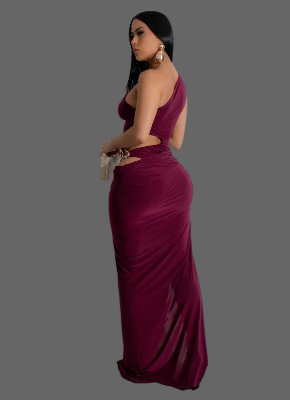 Kalima One - Shoulder Maxi Dress - Styled Collective