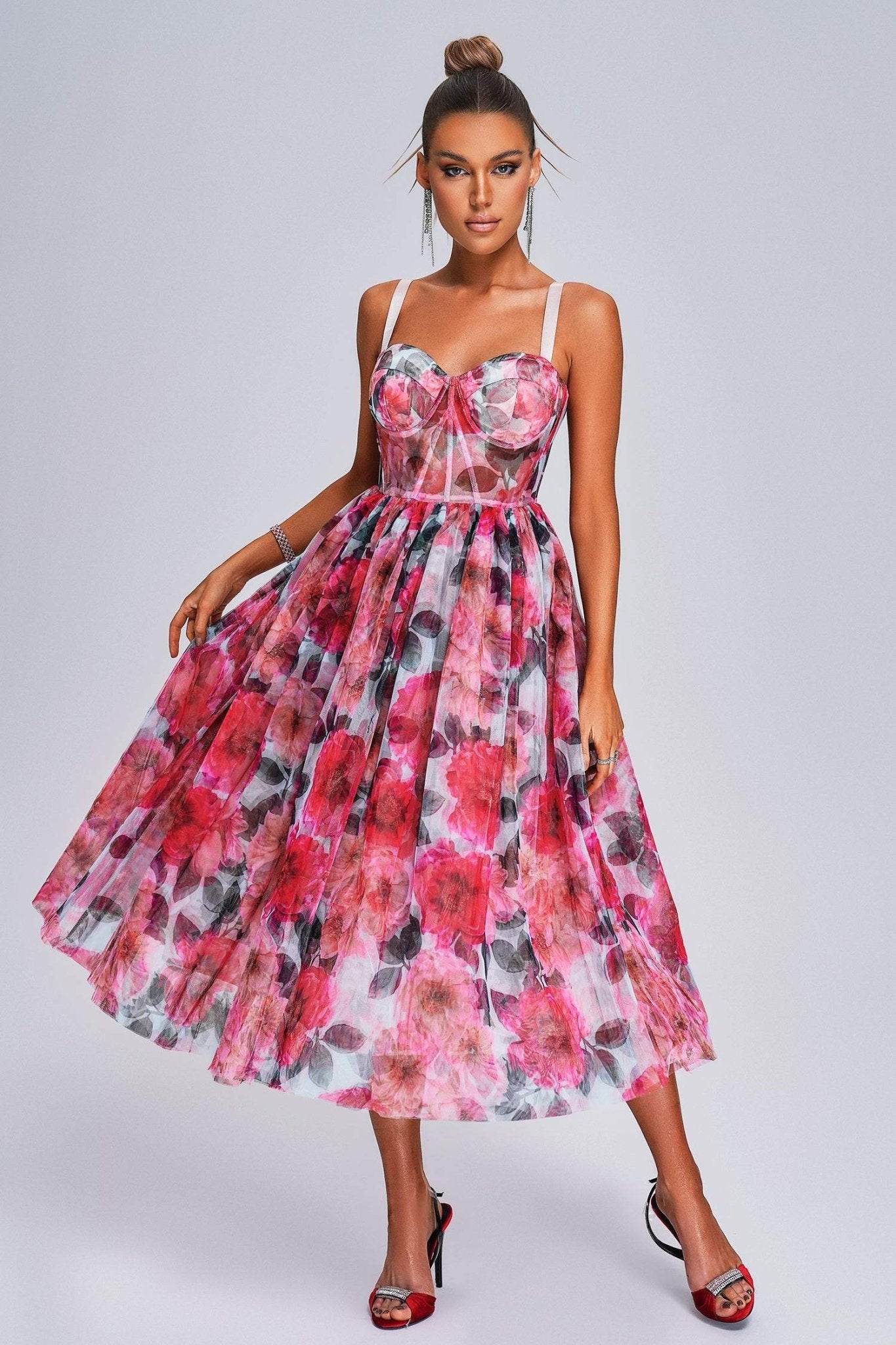 SORELIA – FLORAL MIDI DRESS