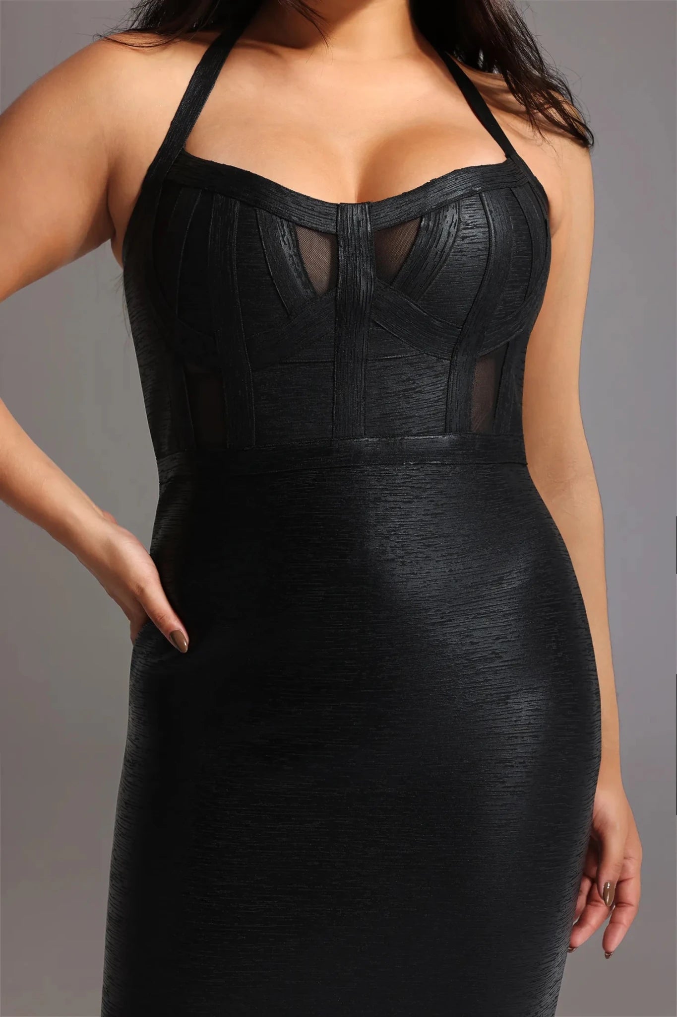 Selena Coated Bandage Dress - Styled Collective