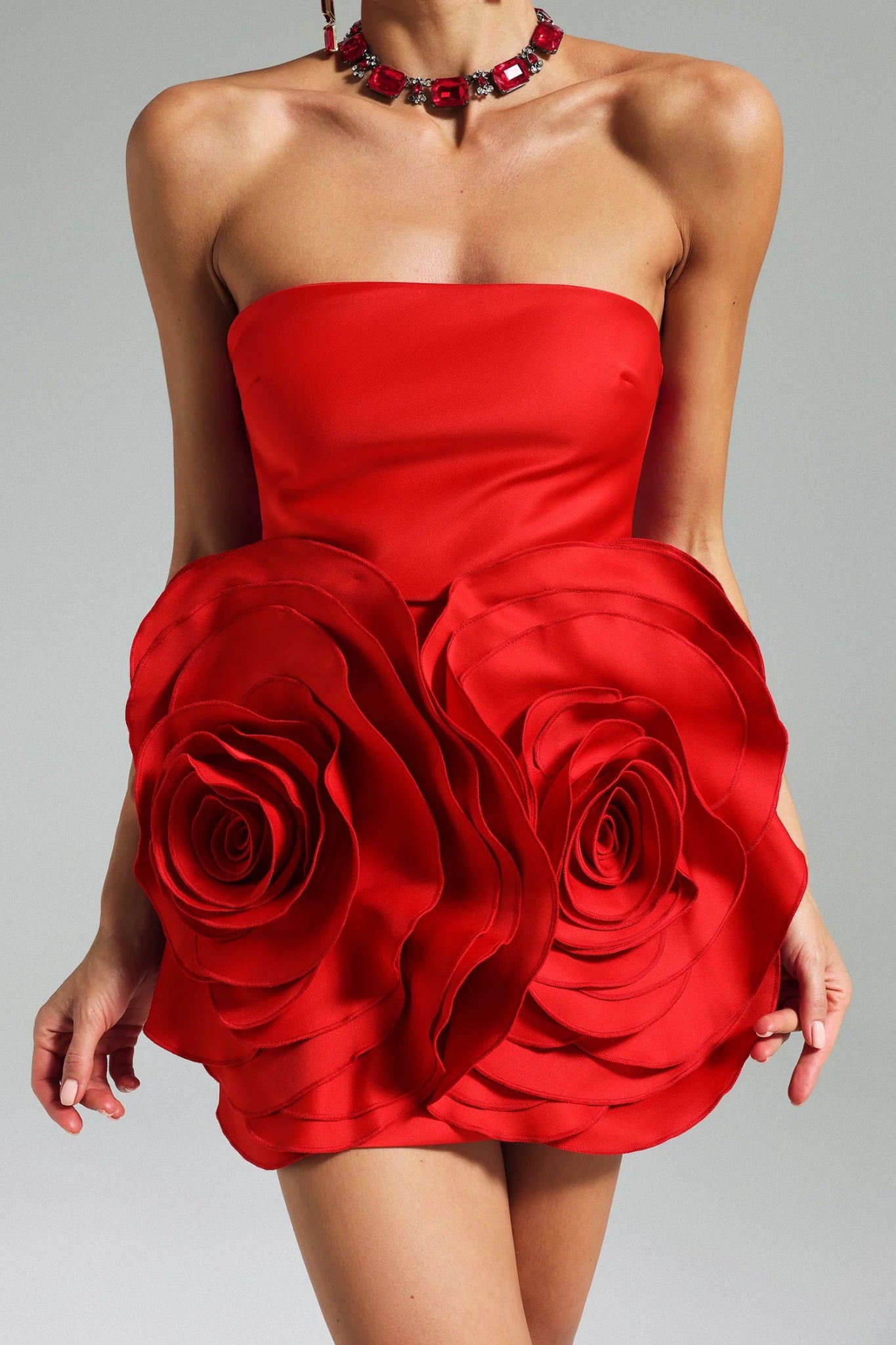 Shaha Floral Strapless Mini Dress - Styled Collective
