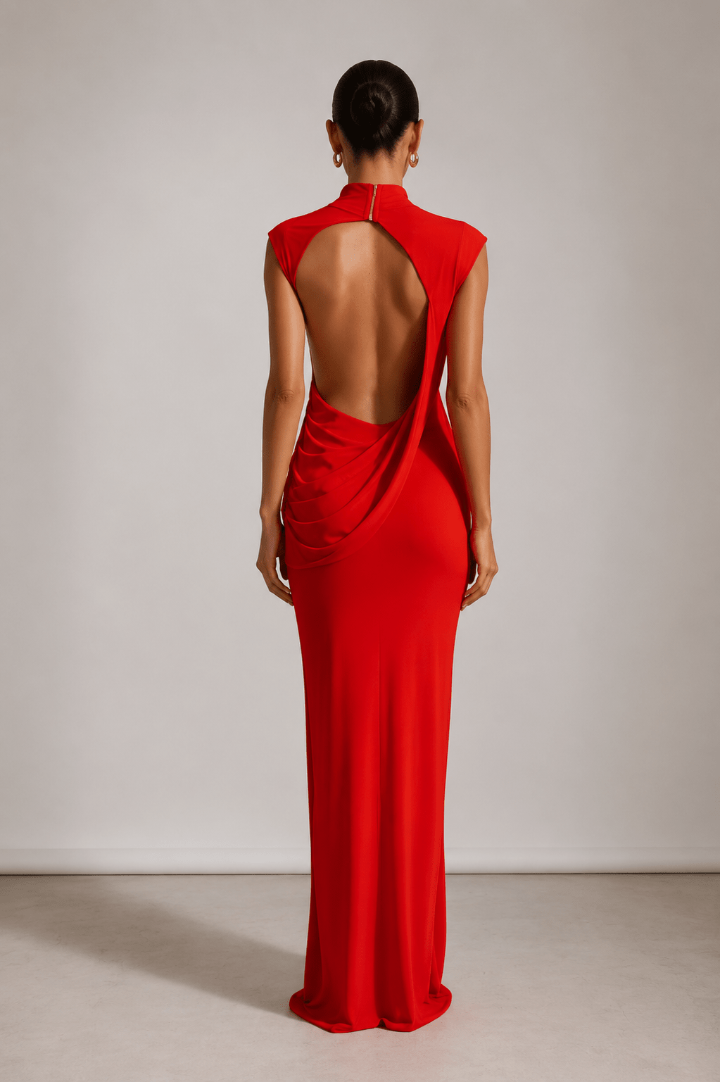 Veronique Open Back Maxi Dress – Red | Styled Collective - Styled Collective