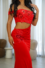 Valema Lace Flower Maxi Dress