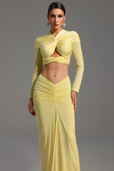 Kendall Long Sleeve Knot Maxi Dress