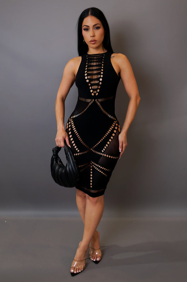 Just For The Day Mini Dress - Black