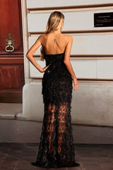 Davo Glitter Fringe Maxi Dress