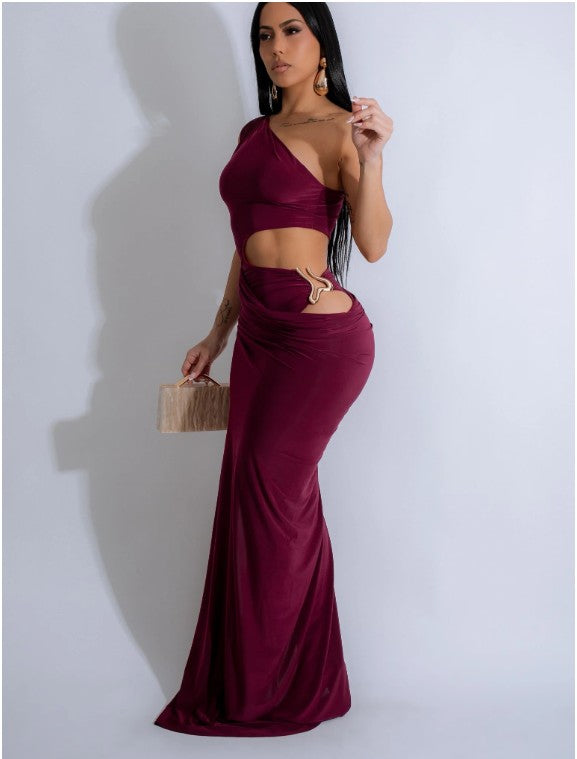 Kalima One-Shoulder Maxi Dress