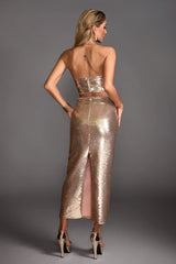 Lmaan Glitter Maxi Dress