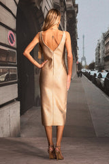 Kiwis Sleeveless Midi Dress