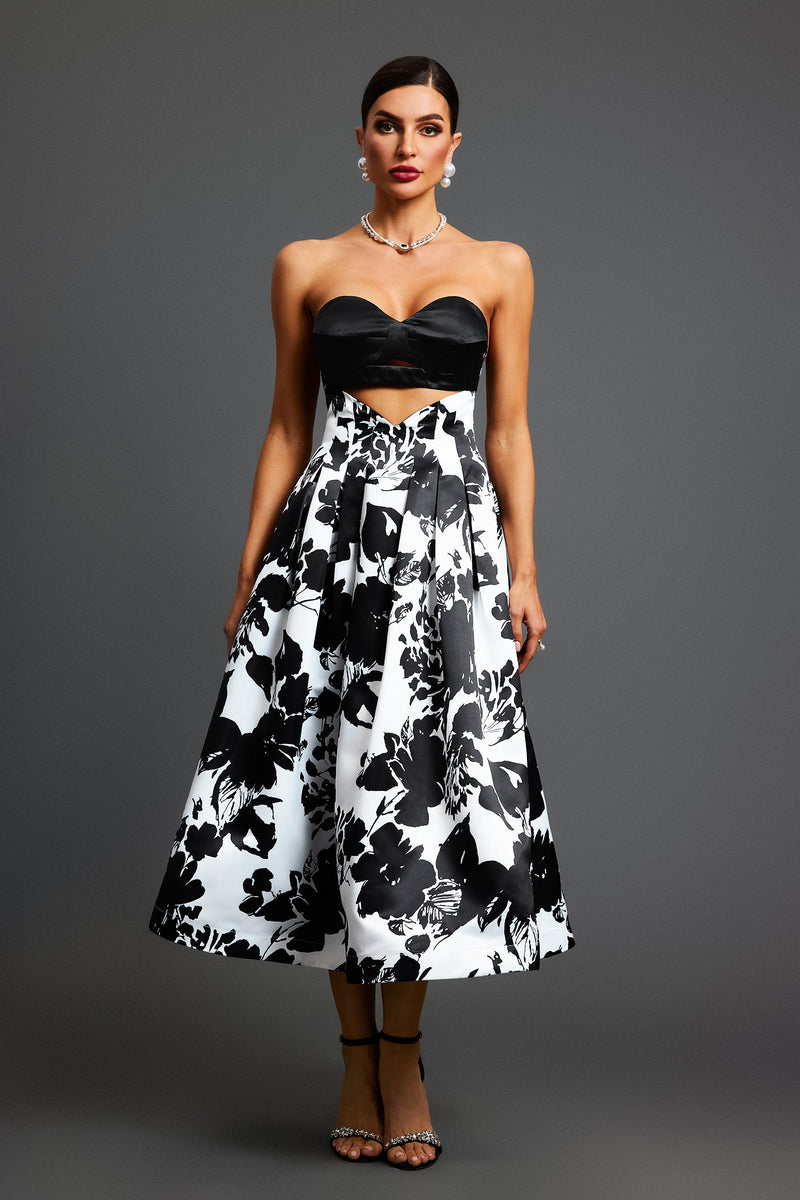 Renata Strapless Midi Dress