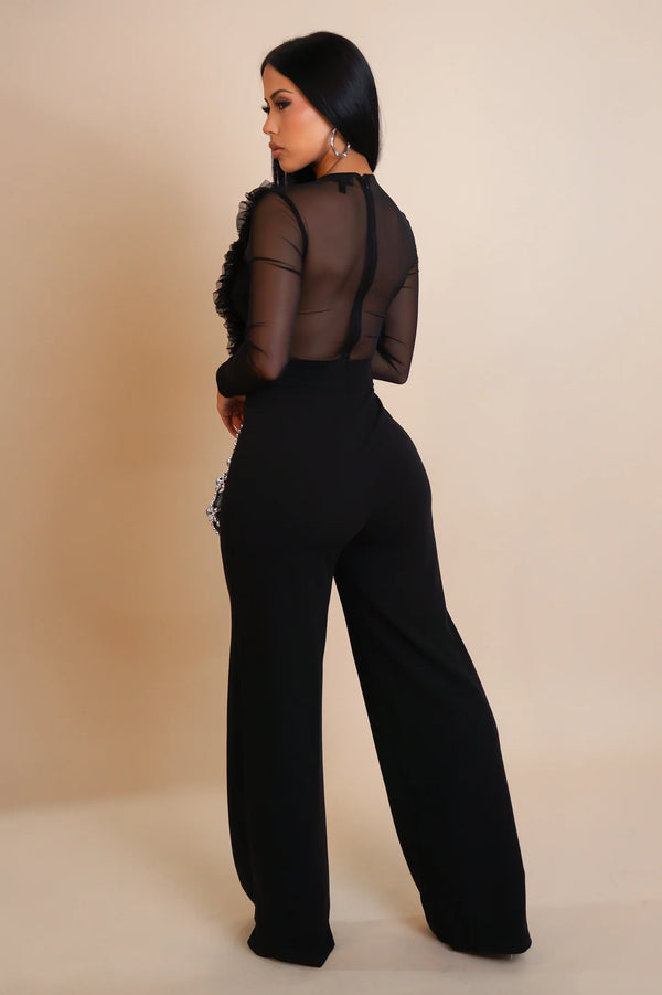 New To The Game Mesh Jumpsuit