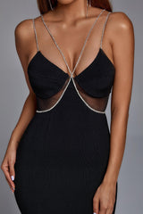 Sagia Bandage Maxi Dress with Diamanté Straps