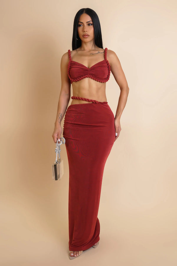 SHOW & TELL SKIRT SET - RED