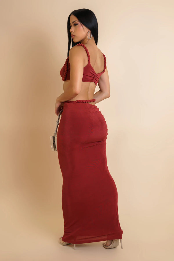 SHOW & TELL SKIRT SET - RED