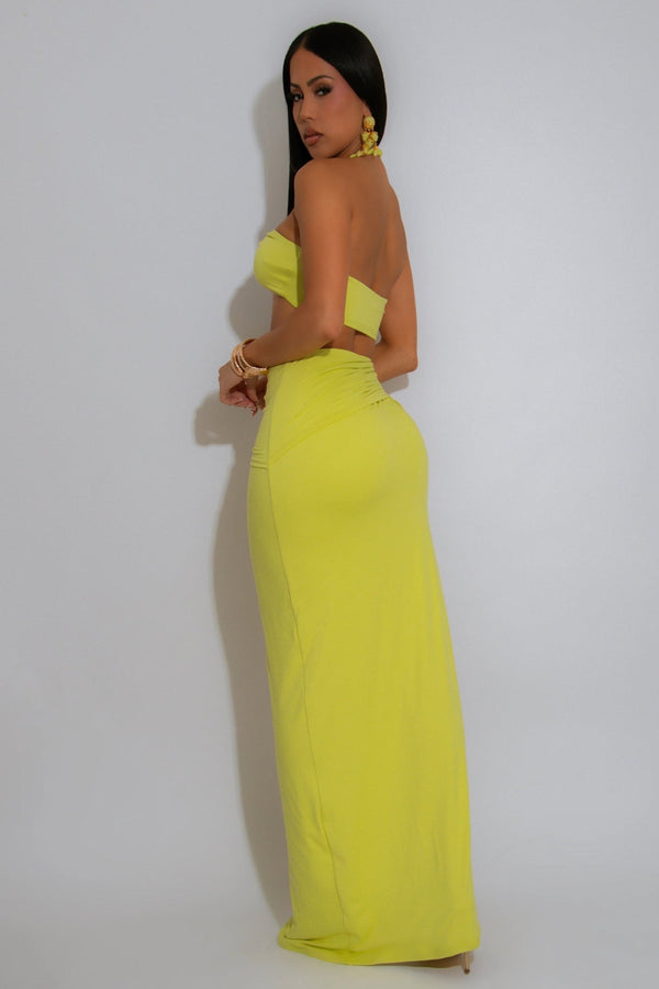AFTER GLOW MAXI DRESS – LIME