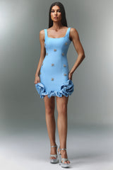 Luciana Mini Dress - Ice Blue