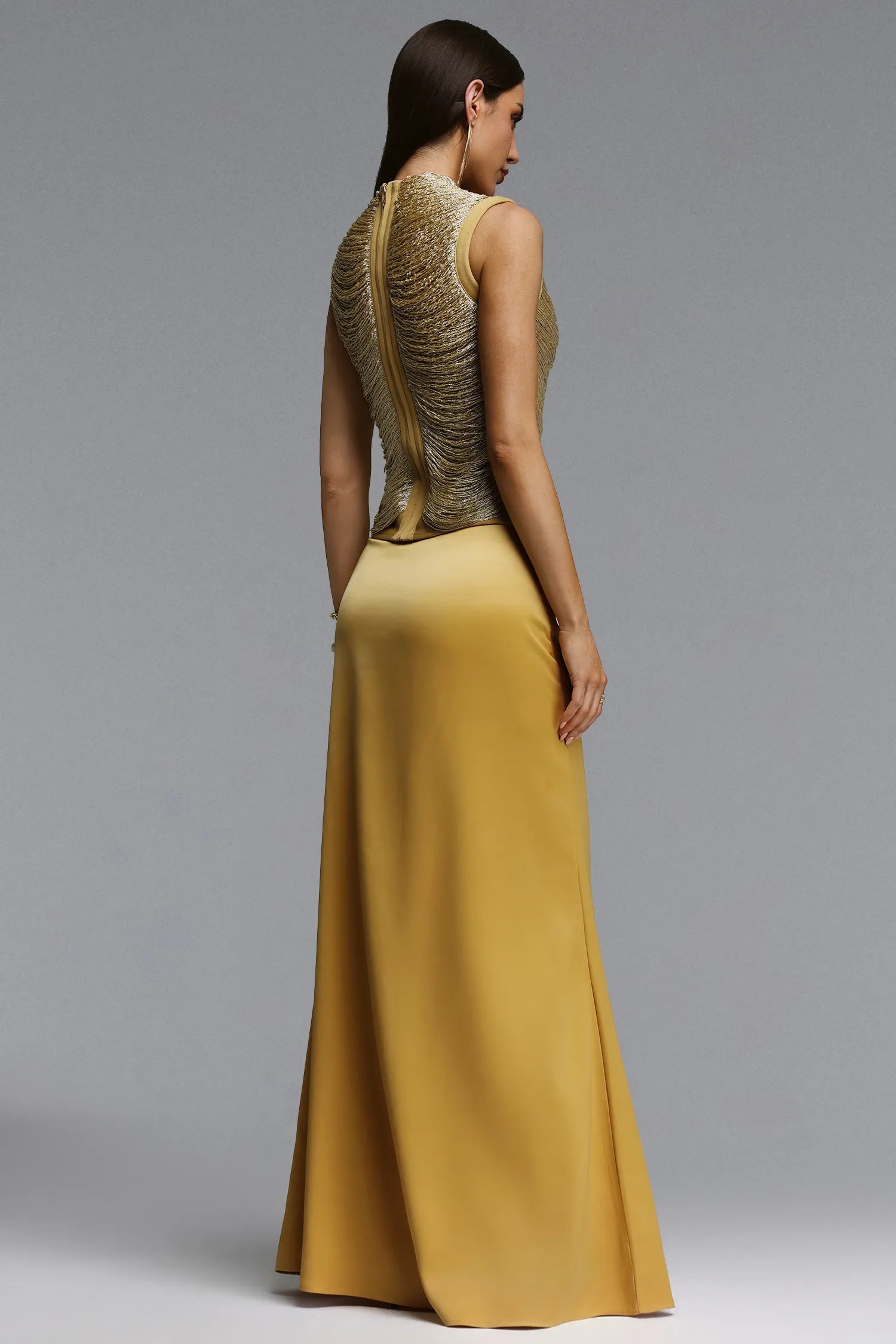 Brielle Yellow Tassel Maxi Two Piece Set