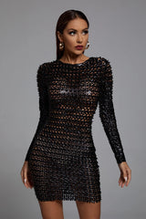 Jojo Cutout Mini Bodycon Dress - Black