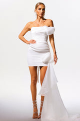 Lacey Sleeveless Streamer Mini Dress