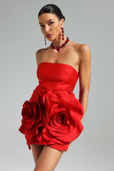 Shaha Floral Strapless Mini Dress