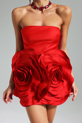 Shaha Floral Strapless Mini Dress