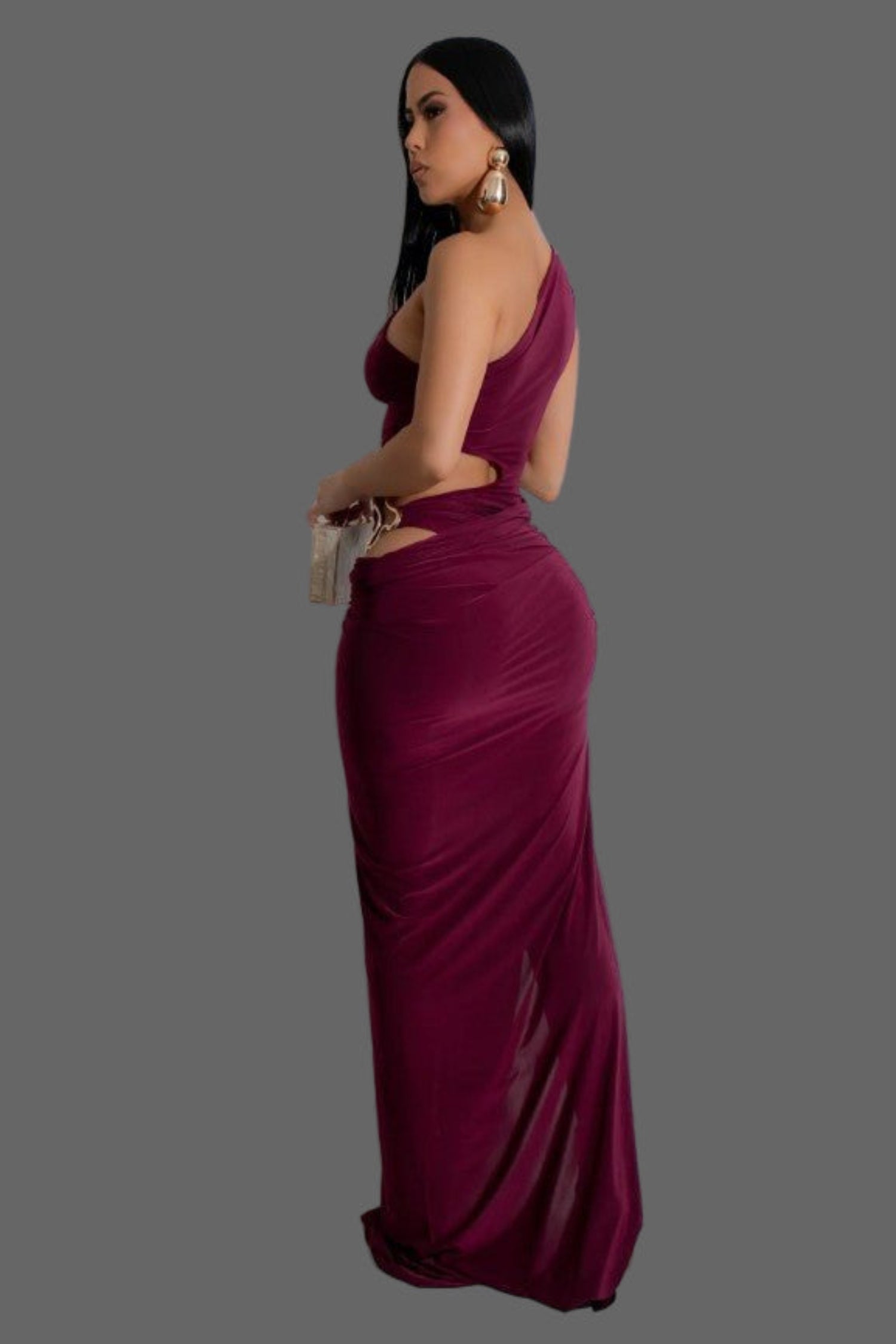 Kalima One - Shoulder Maxi Dress - Styled Collective