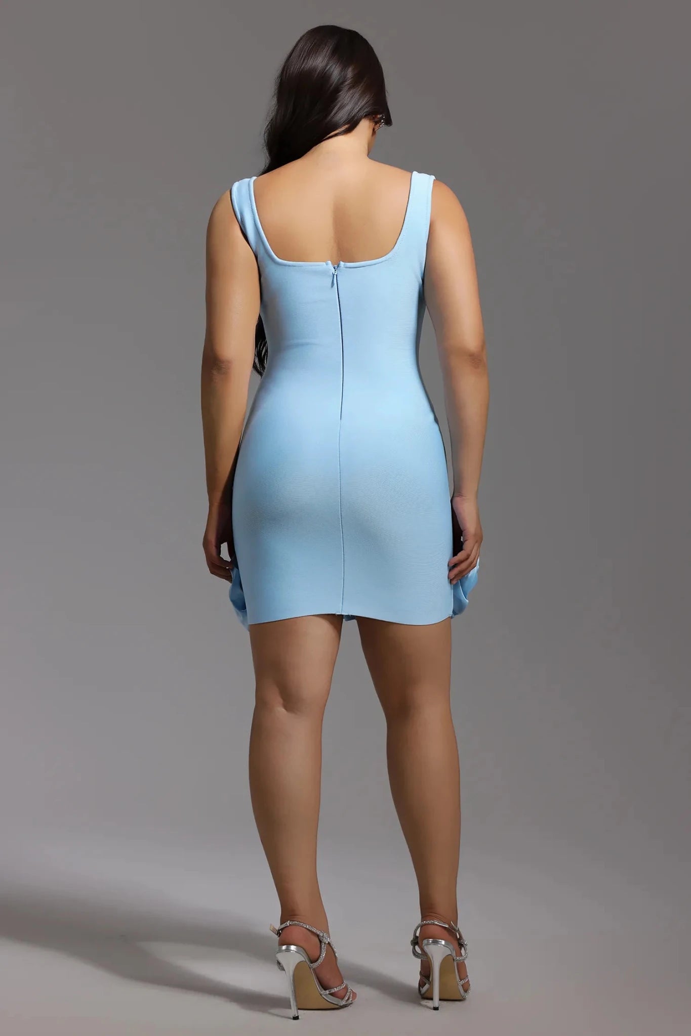 Luciana Mini Dress - Ice Blue - Styled Collective