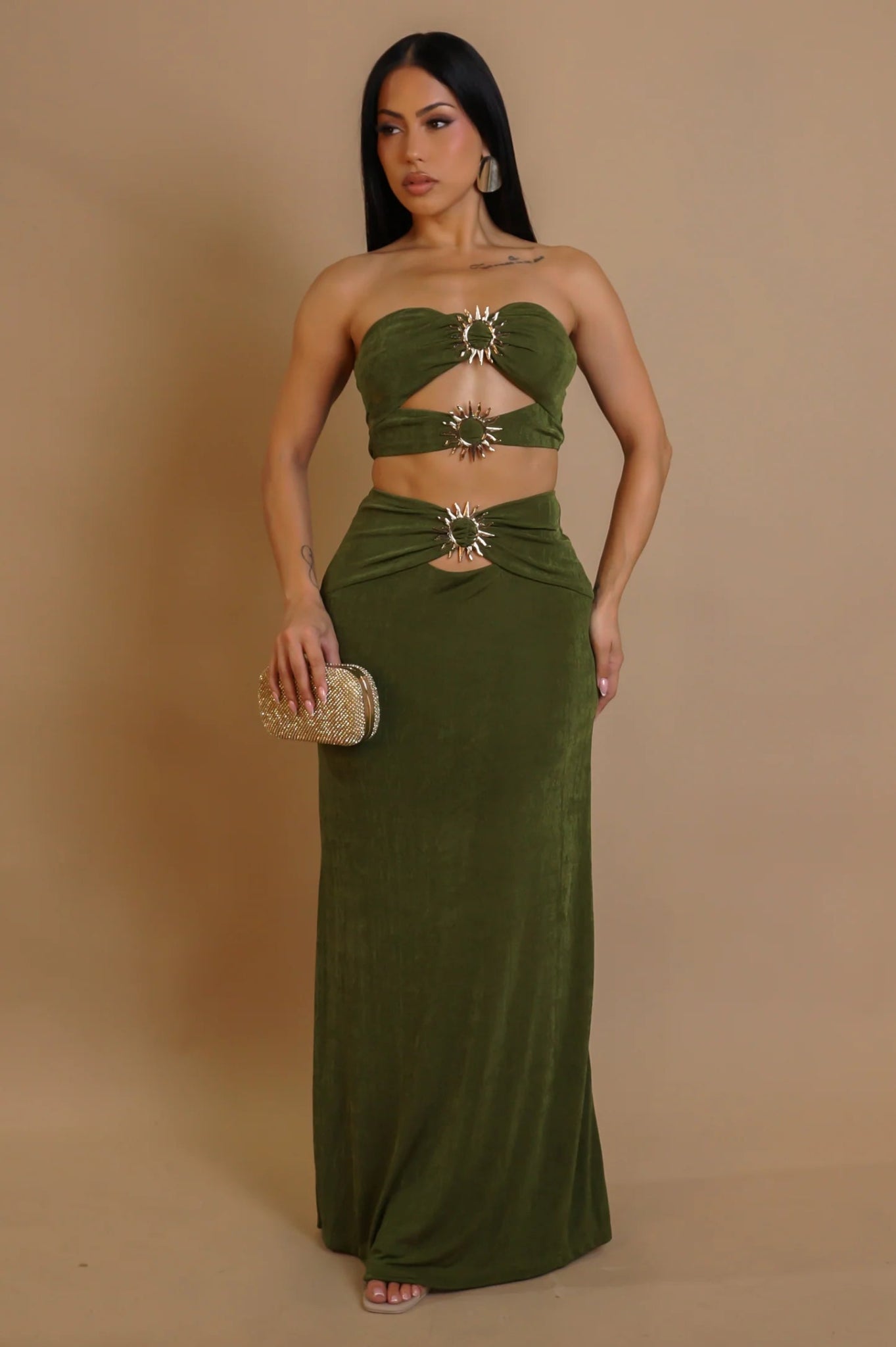 Lunelle Cutout Maxi Dress – Sculpted. Striking. Celestial - Styled Collective