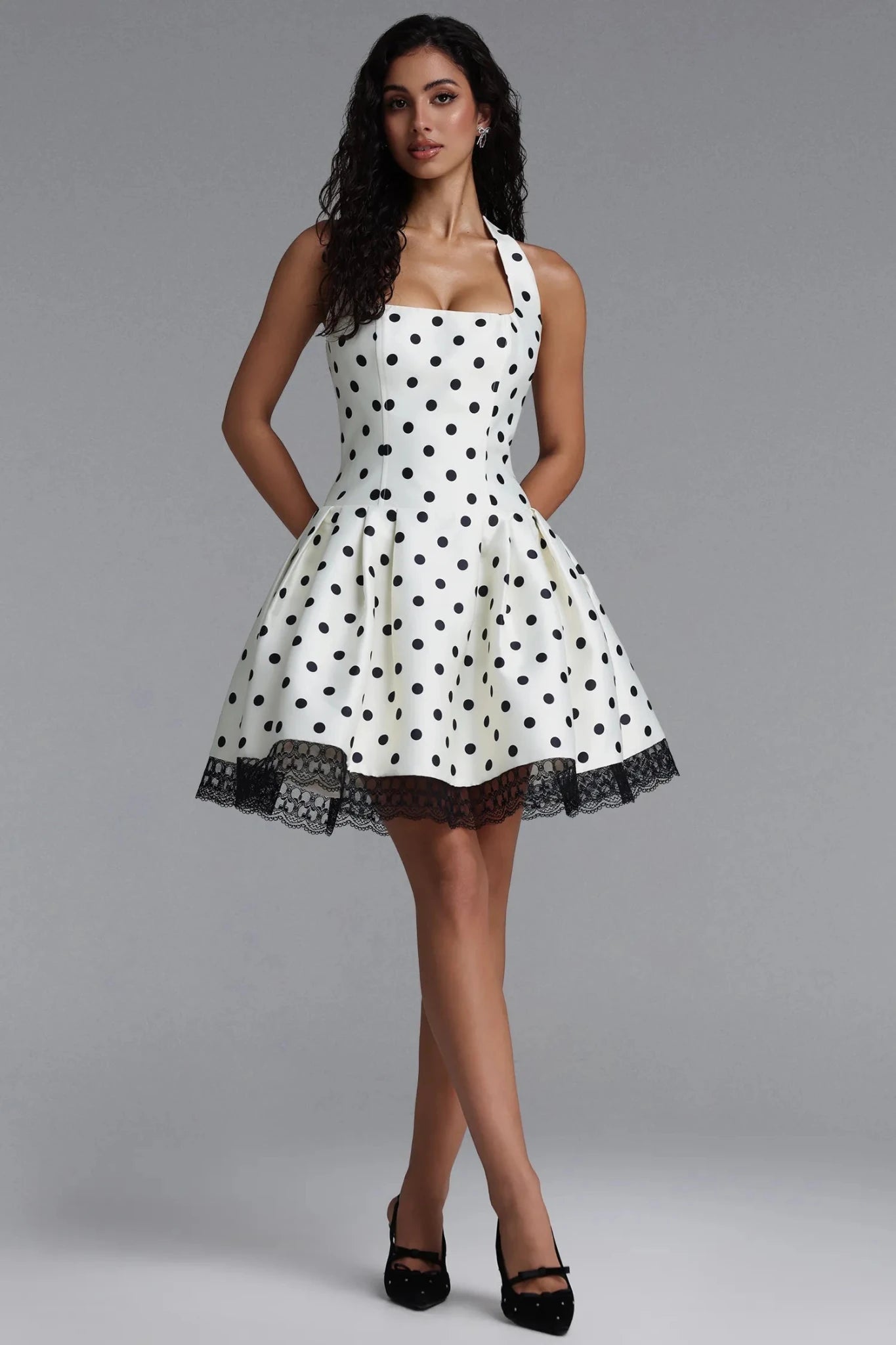 Monroe Polka Dot Mini Dress - Styled Collective