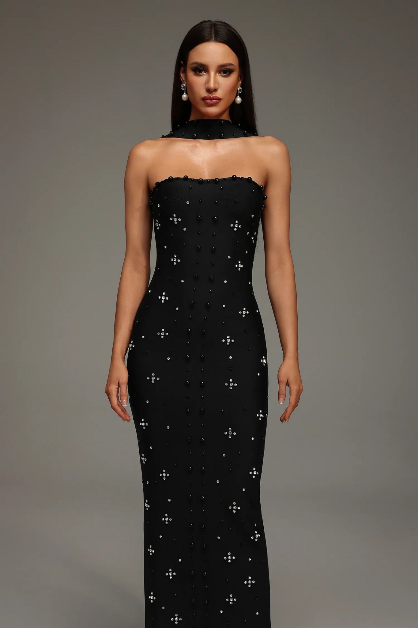 Rhianna Embellished Maxi Dress - Styled Collective