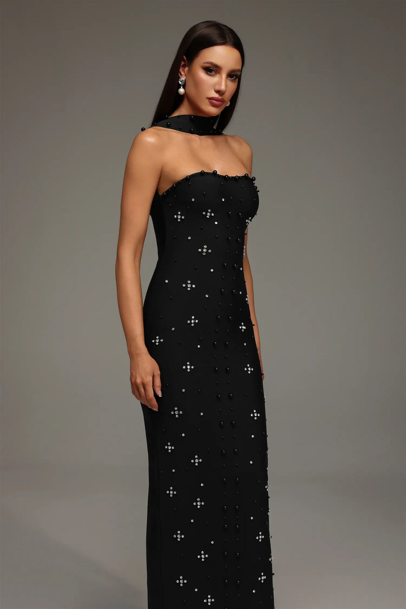 Rhianna Embellished Maxi Dress - Styled Collective