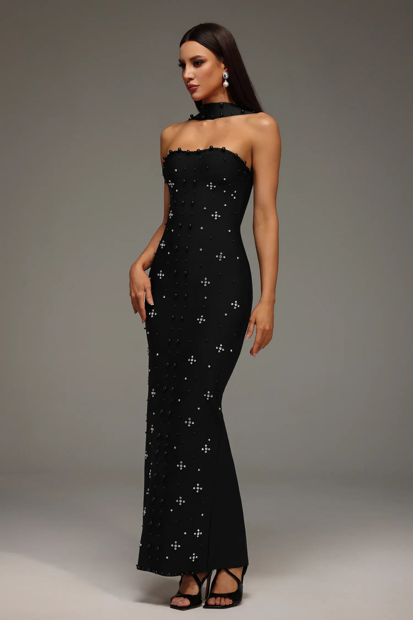 Rhianna Embellished Maxi Dress - Styled Collective