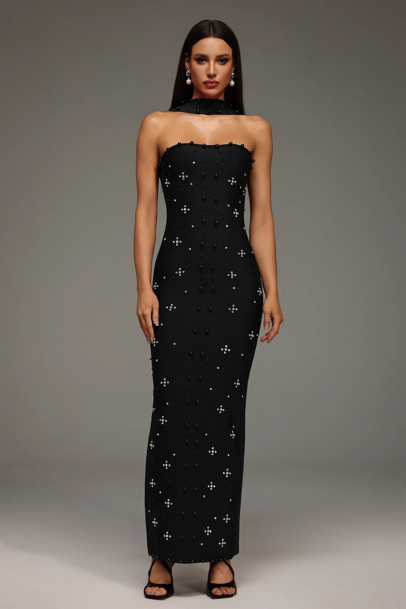 Rhianna Embellished Maxi Dress - Styled Collective