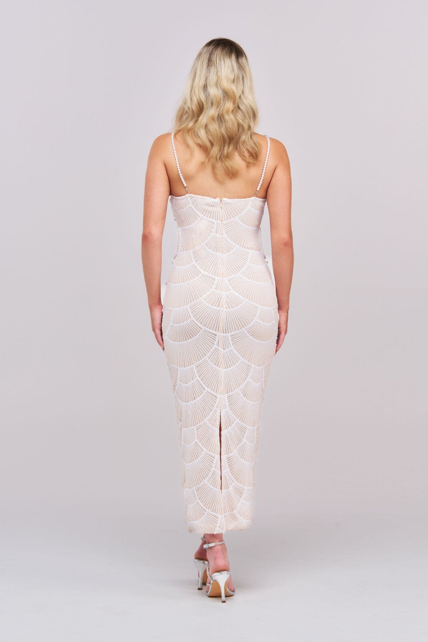 Teresa Pearl Sequin Midi Dress - Styled Collective