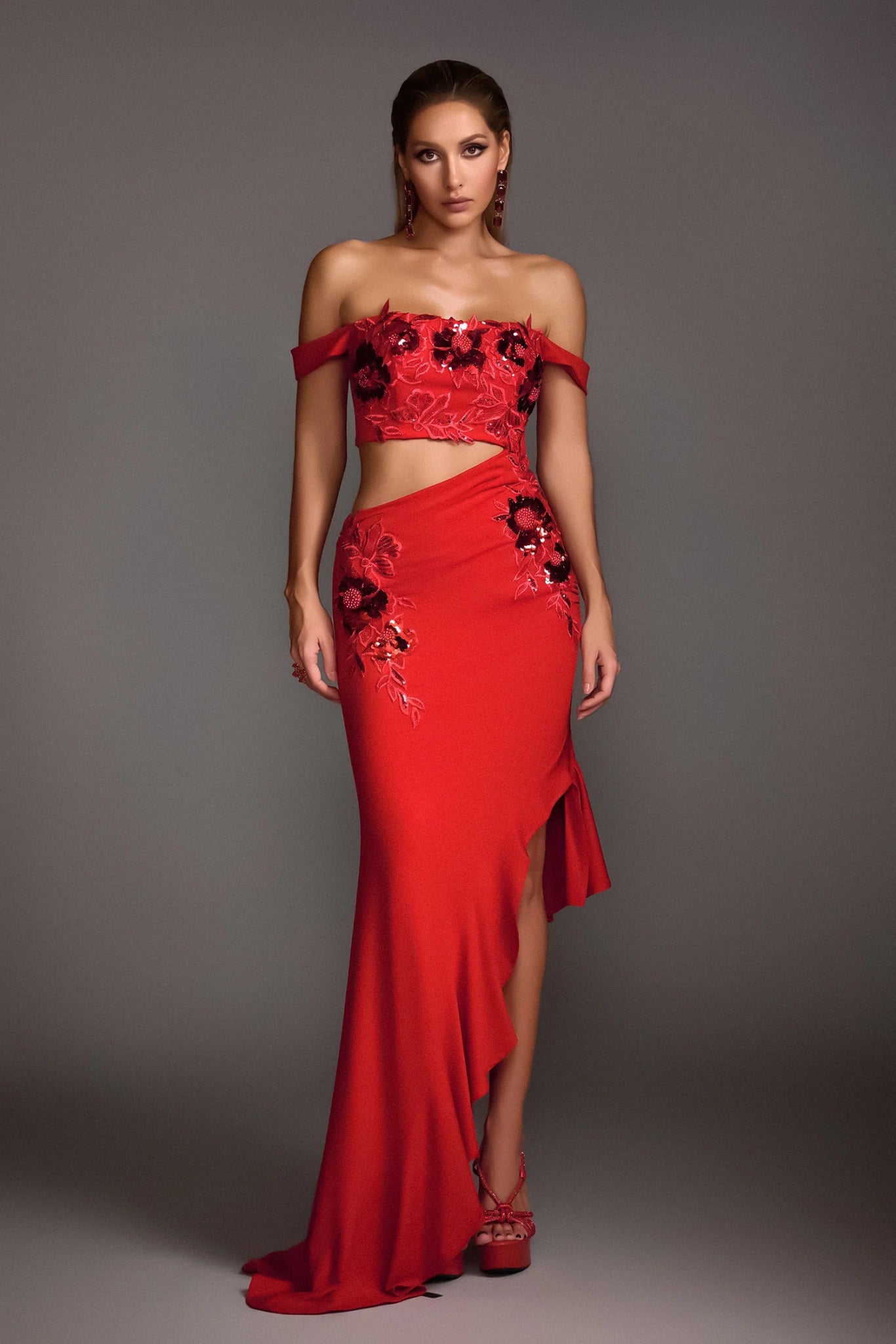 Valema Lace Flower Maxi Dress - Styled Collective